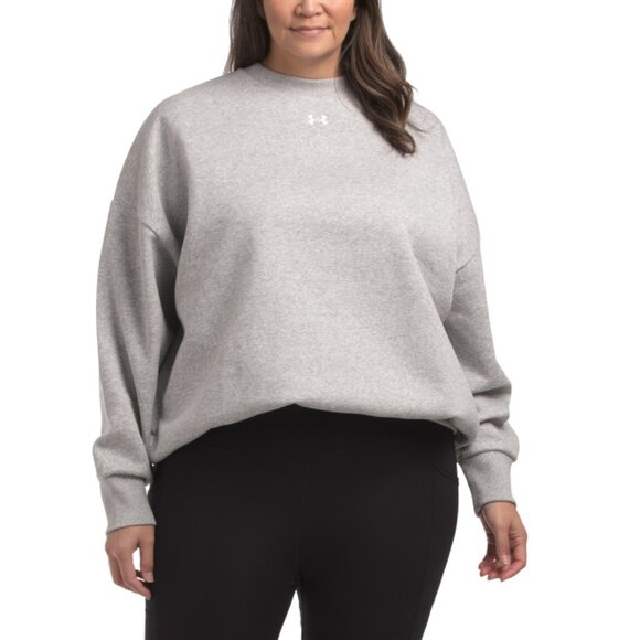 UNDER ARMOUR Mod Gray Rival Crew Neck Sweatshirt - Picture 1 of 2